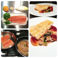 trota salmonata indivia arancia rossa