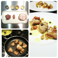 rana pescatrice speziata con topinambur