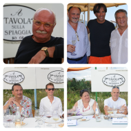 a tavola sulla spiaggia